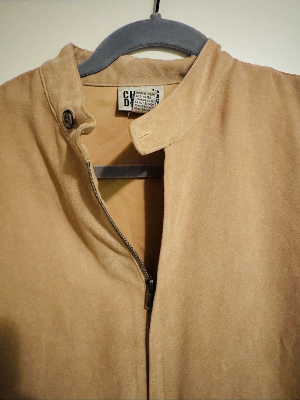 Tan Suede Zip Jacket